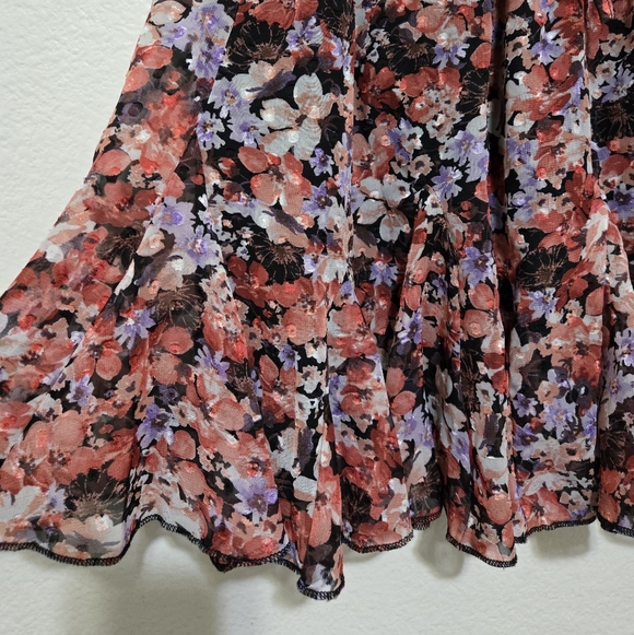 VICI Floral Boho Mini Skirt Pink Purple Size Large - Picture 4 of 10